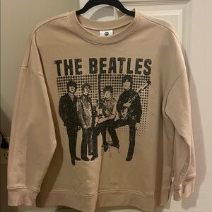 The Beatles Beige Crewneck Sweater